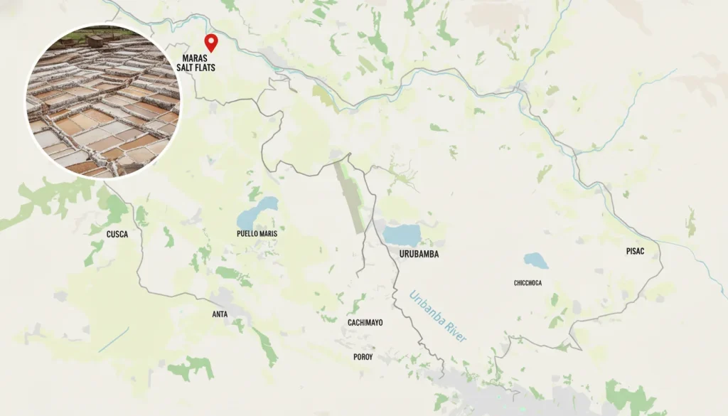 Map-of-the-Maras-salt-flats-in-Cusco-Peru