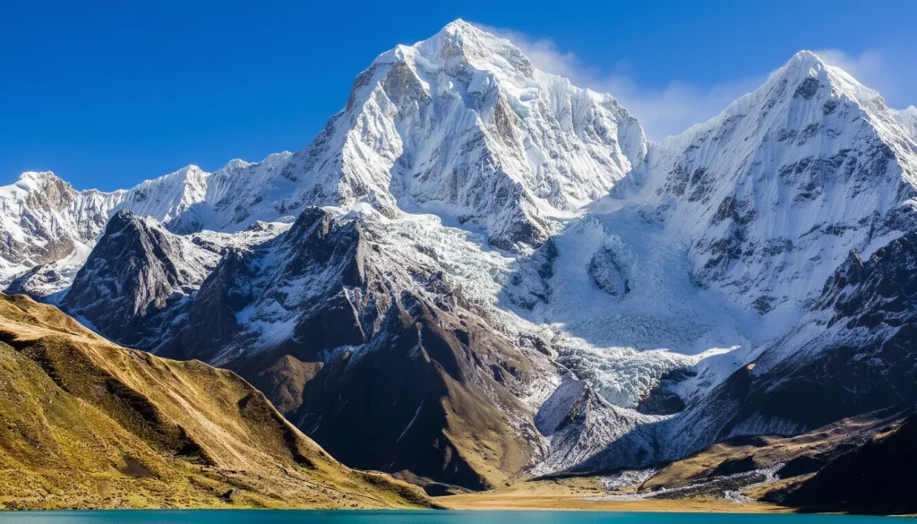 Mount Yerupaja in peru
