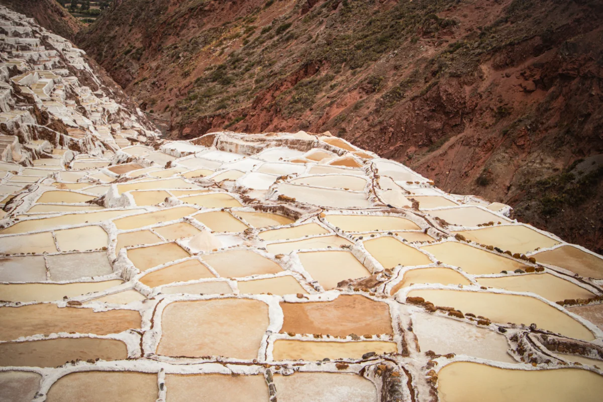 Salt pools at the Maras Salt Mines