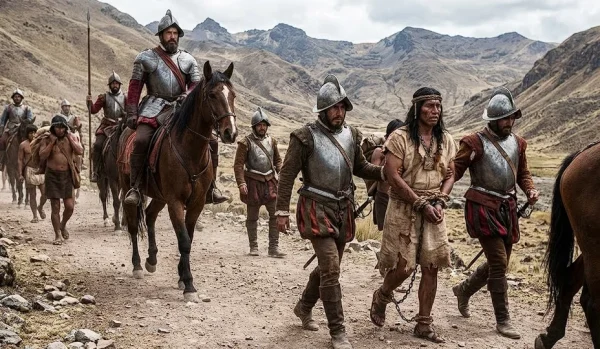 The-Spanish-Conquest-and-the-Inca-Emperor-Captured-by-Pizarros-Forces