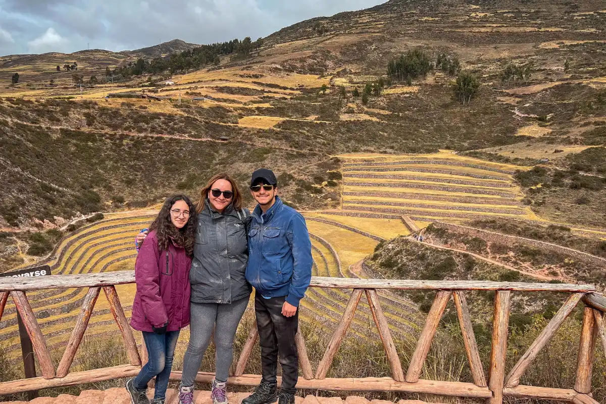 Travelers at the Moray terraces