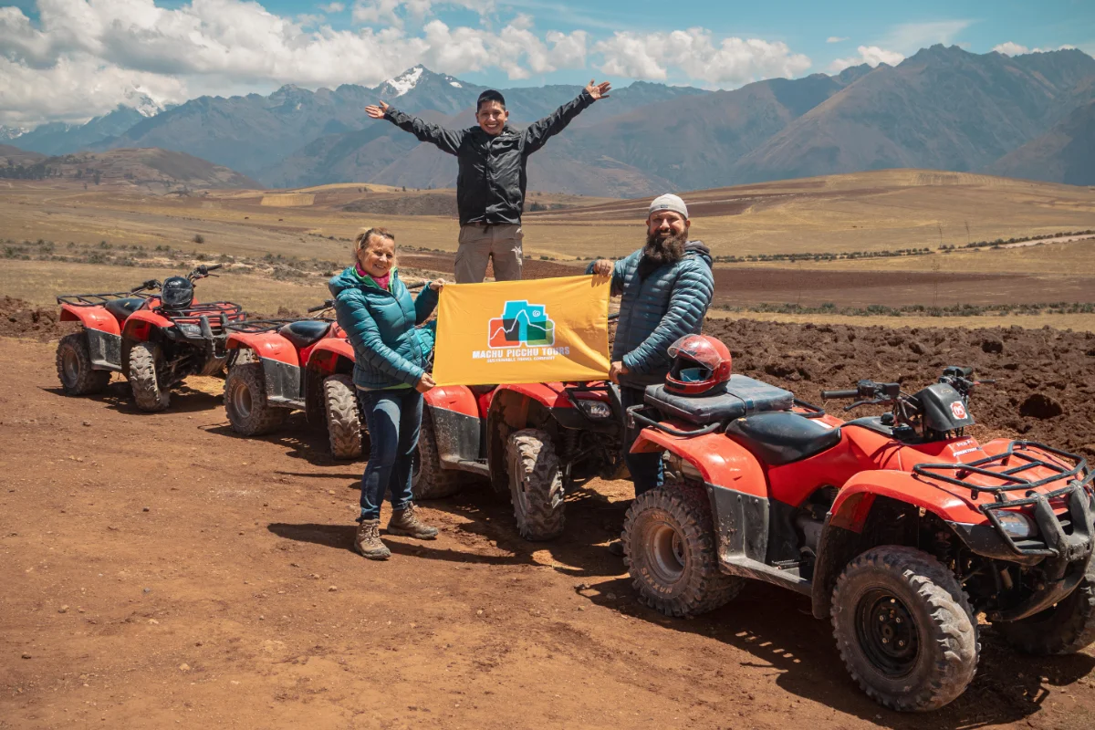 Travelers with ATVs in the Sacred Valley