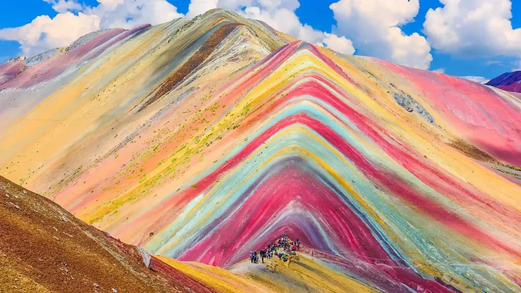Rainbow mountain in Peru