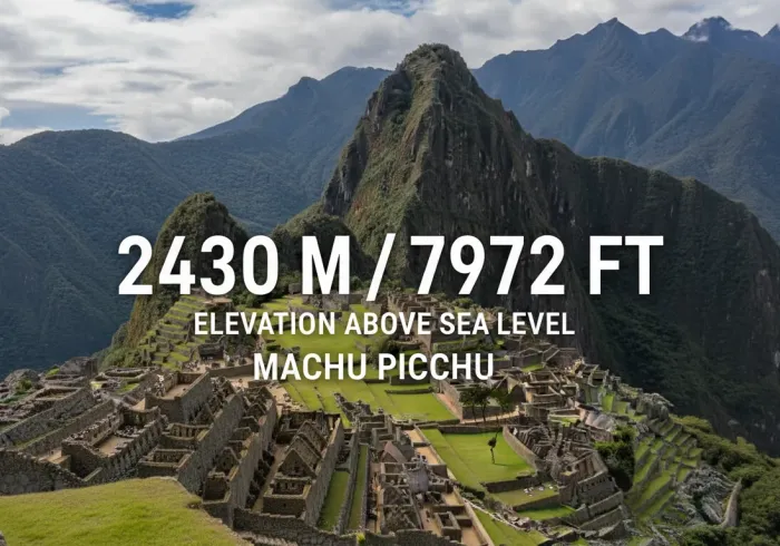 machu picchu elevation in peru