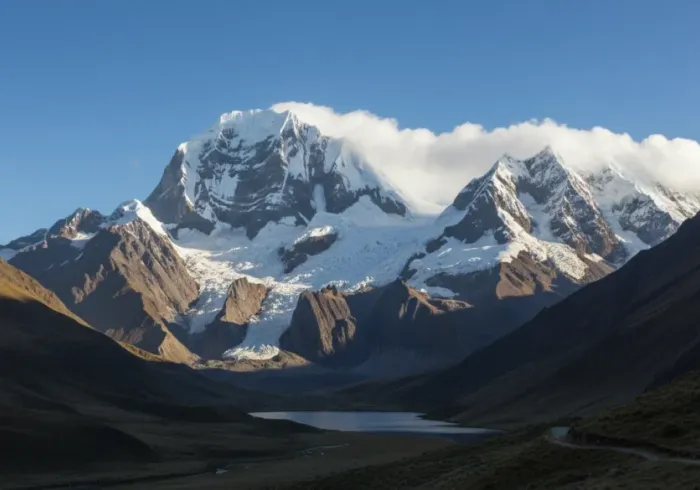 Mountain Siula Grande in Peru