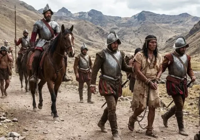 The-Spanish-Conquest-and-the-Inca-Emperor-Captured-by-Pizarros-Forces