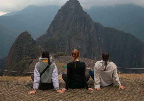 Guests taking in the view of Huayna Picchu
