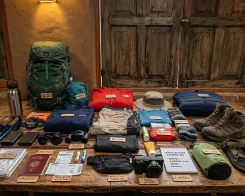 Machu Picchu Packing List