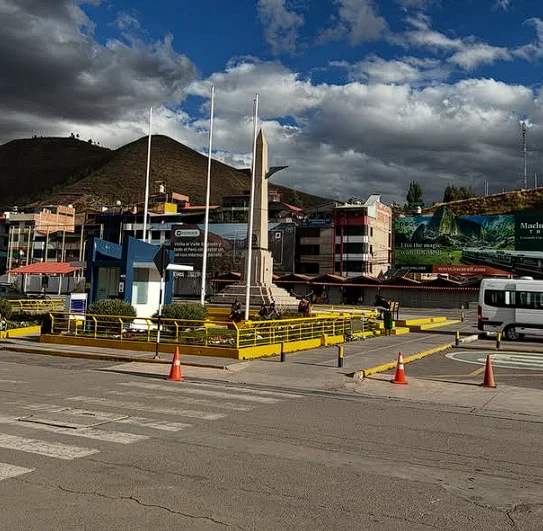 Cusco Airport flight status display screens