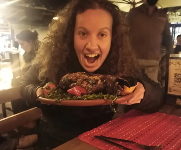 guinea pig being eaten by a person