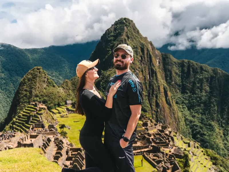 Travelers exploring Machu Picchu during a day tour from Cusco.