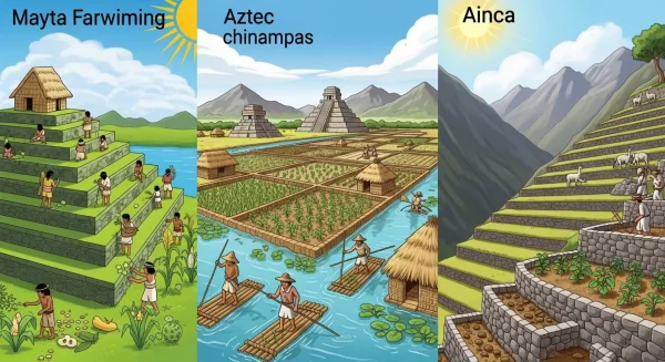 Maya Aztec and Inca Farming Methods Compared