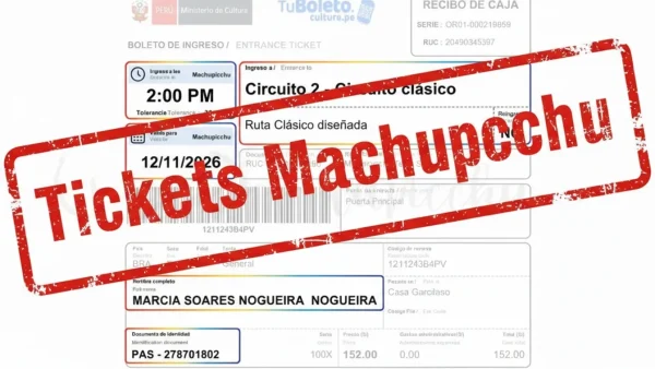 Tickets machupicchu