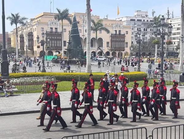 central square of the capital of Peru
