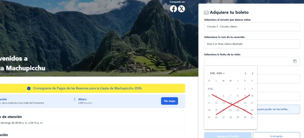 machupicchu tickets sold out
