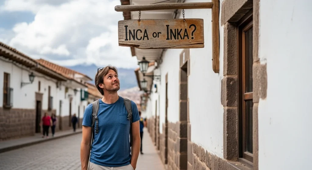 A tourist wondering how to say “Inca” or “Inka”