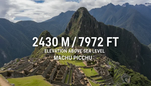 machu picchu elevation in peru