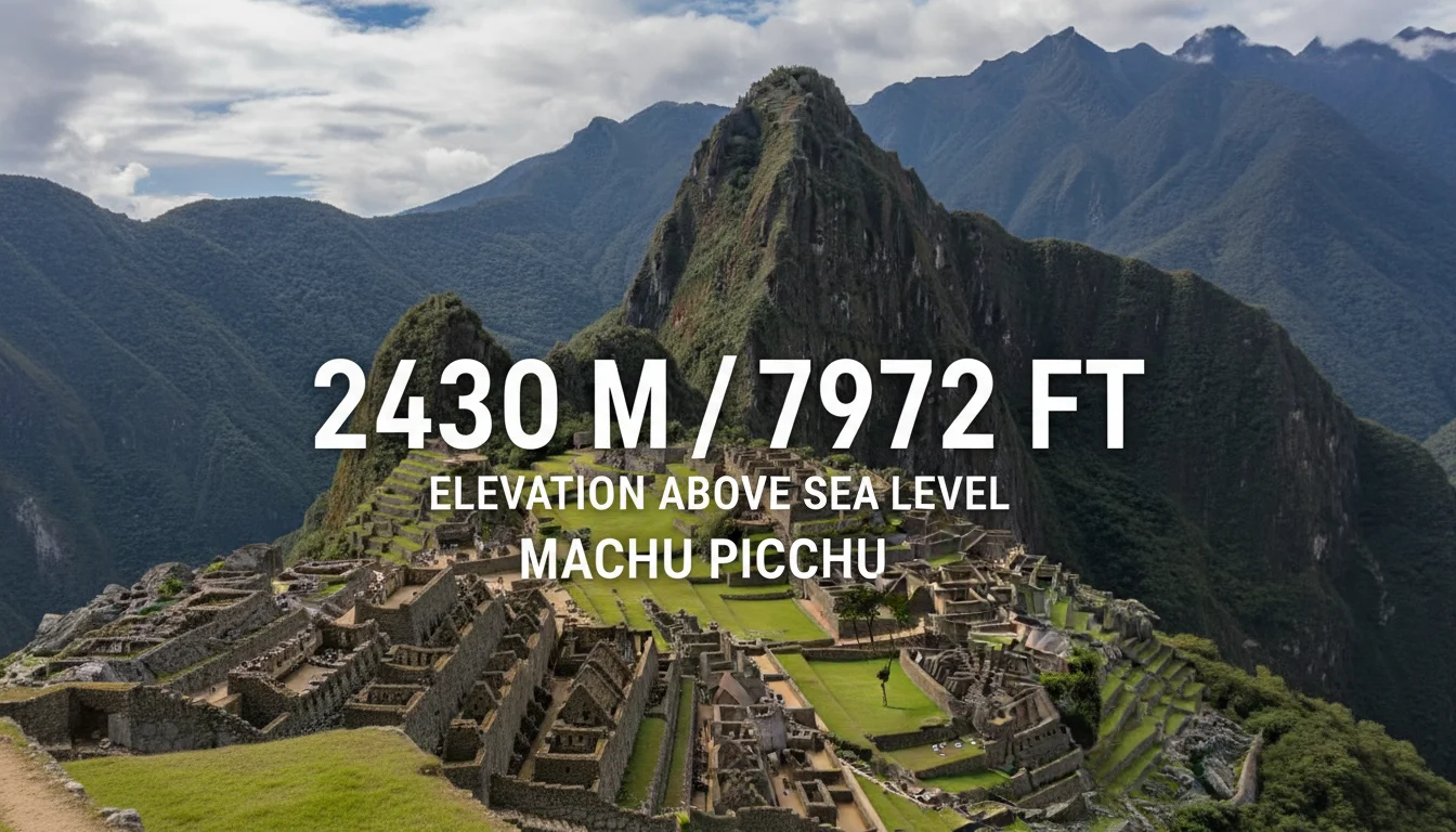 machu picchu elevation in peru
