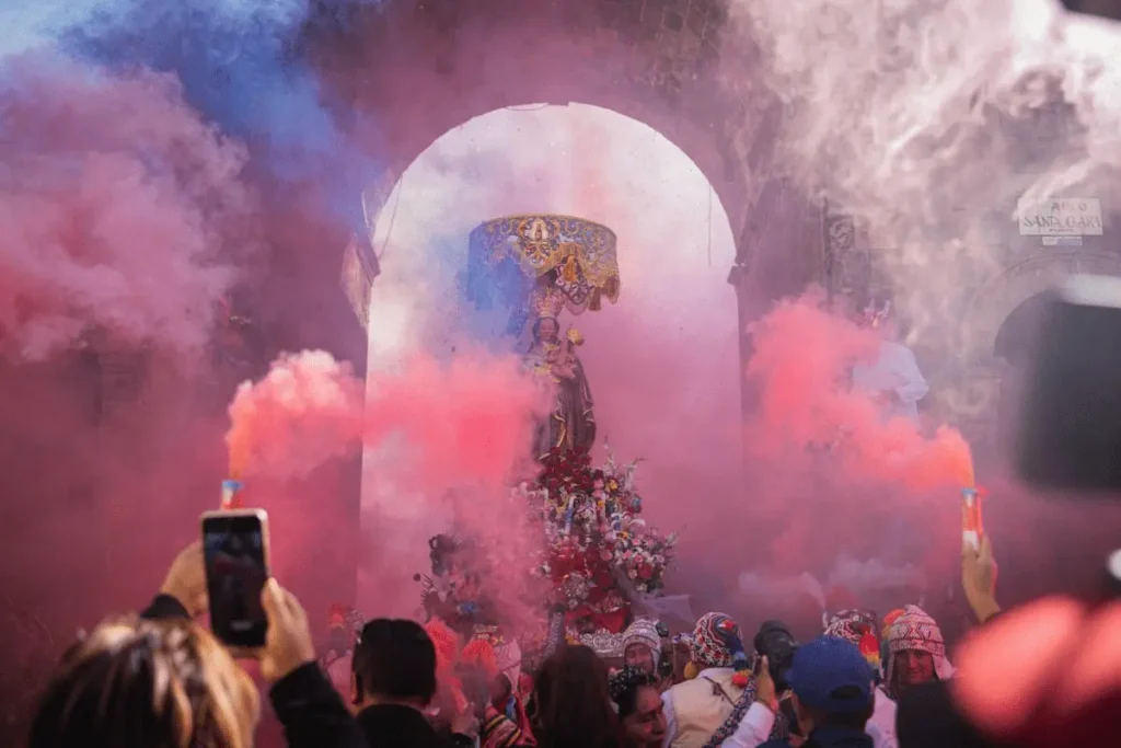 The entrance of the Saints to Cusco main square