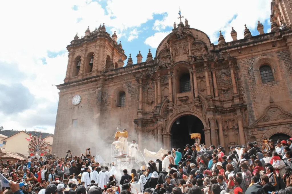 The traditional blessing of the Cusco city on the octave day of Corpus Christi