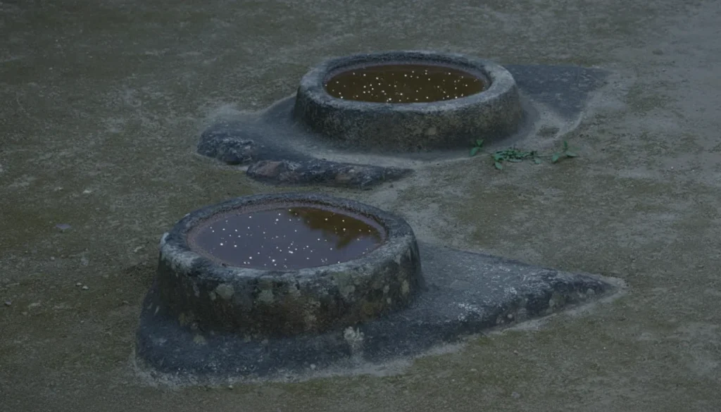 How the water reflected the sky in the pools of Machu Picchu